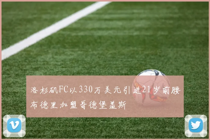 洛杉矶FC以330万美元引进21岁前腰布德里加盟哥德堡盖斯